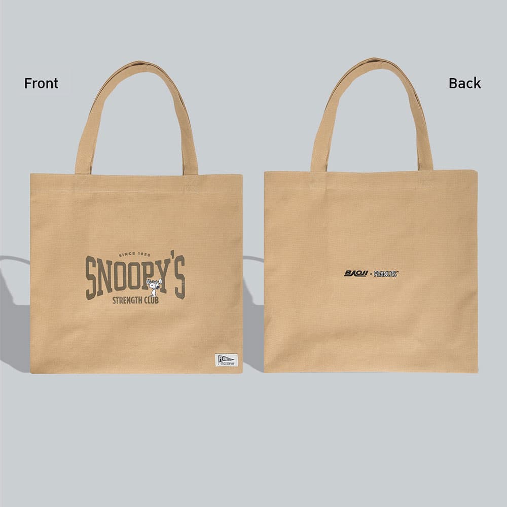 BAOJI x PEANUTS Totebag 008 Snoppy’s Strength Club