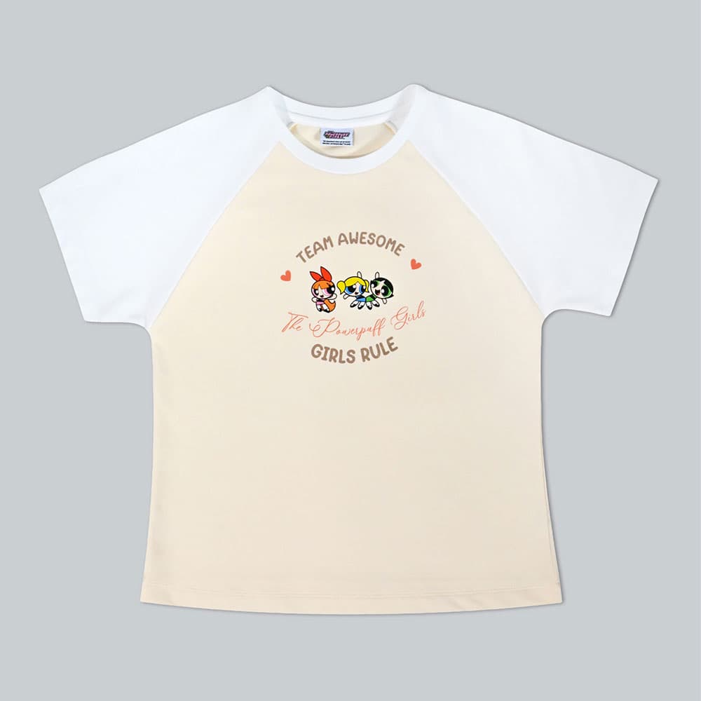 BAOJI x POWERPUFF GIRLS Ringer tees T-Shirt001