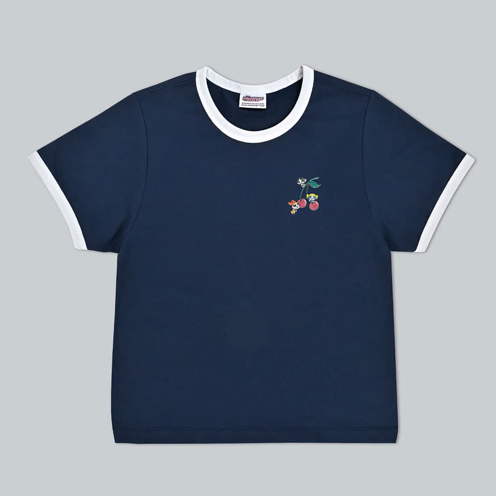 BAOJI x POWERPUFF GIRLS Ringer tees T-Shirt001