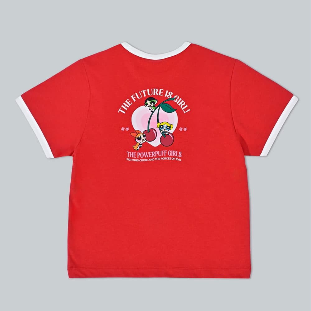 BAOJI x POWERPUFF GIRLS Ringer tees T-Shirt001