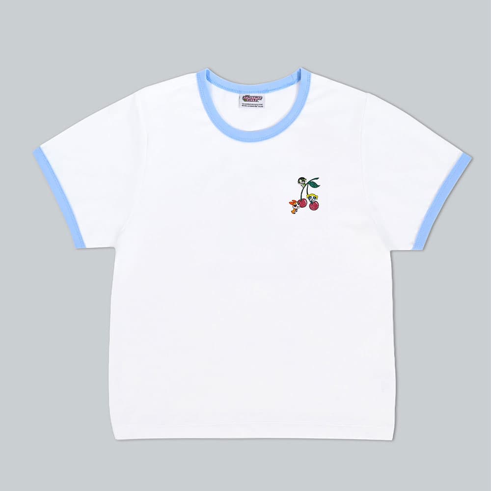 BAOJI x POWERPUFF GIRLS Ringer tees T-Shirt001