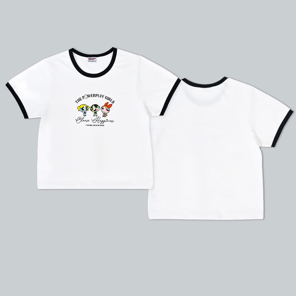 BAOJI x POWERPUFF GIRLS Ringer tees T-Shirt002