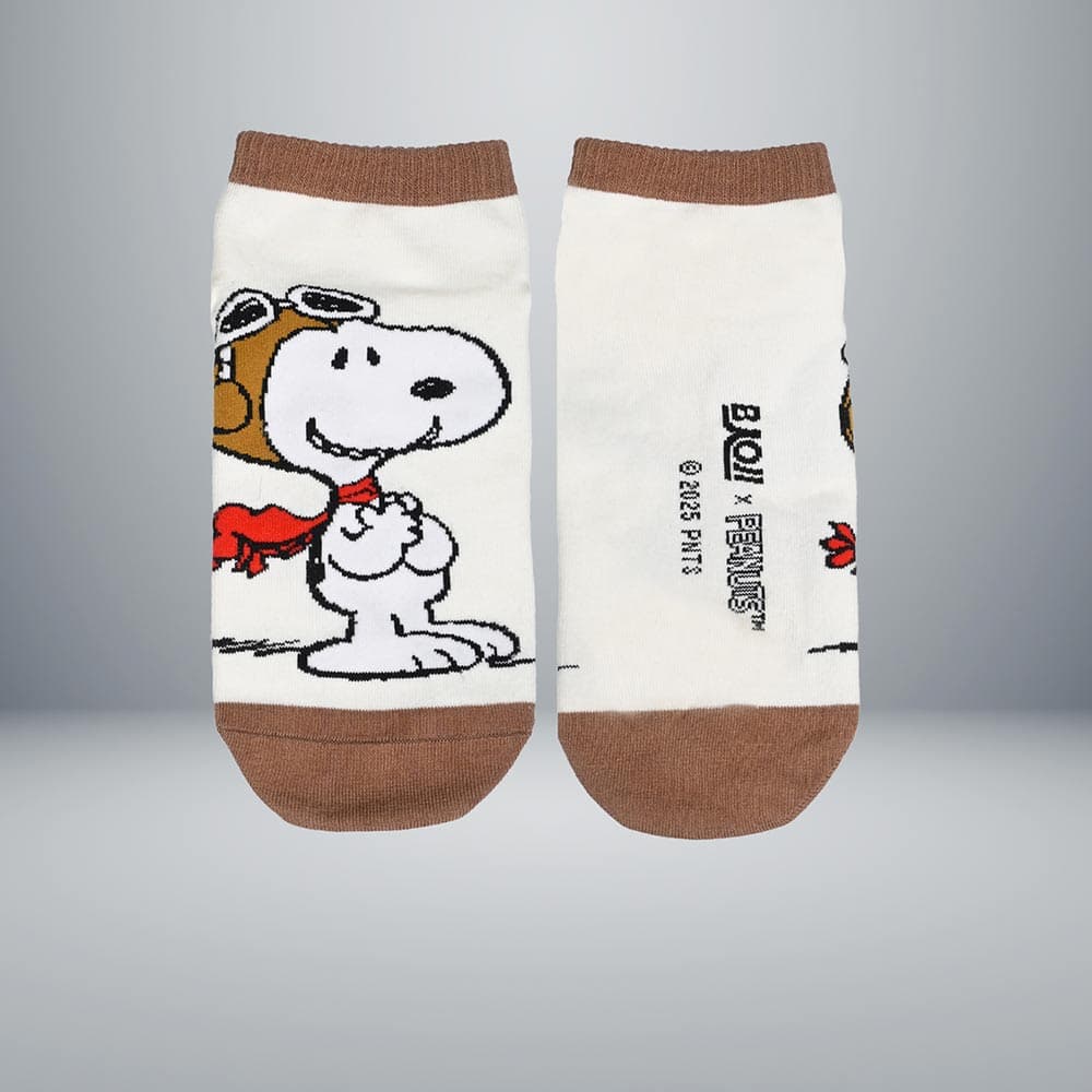 BAOJI x PEANUTS Ankle Socks 016 Smiley Snoopy Flying Ace